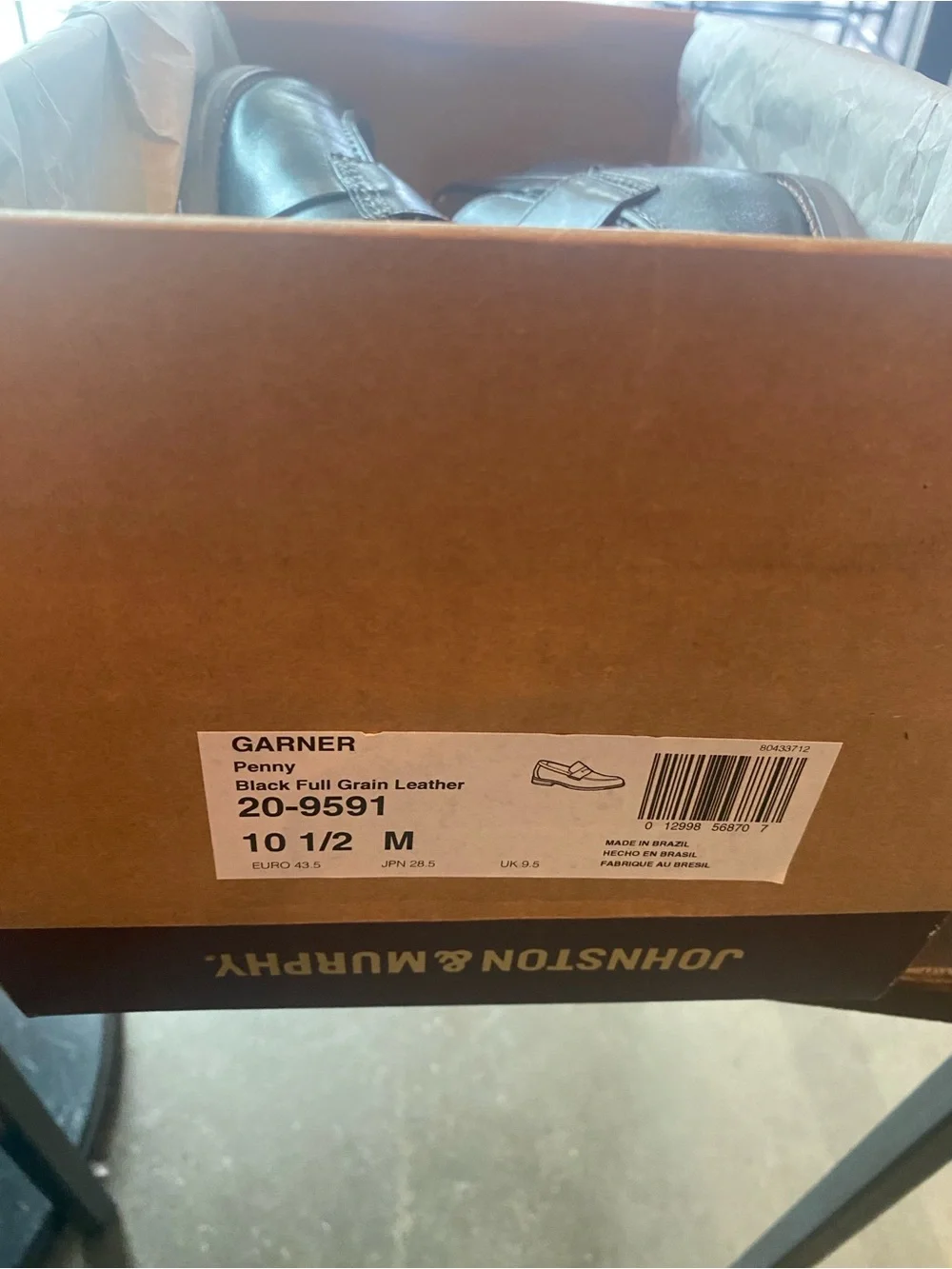 Penny Loafers Black Full Grain Leather Men’s 10.5 M | Original Box